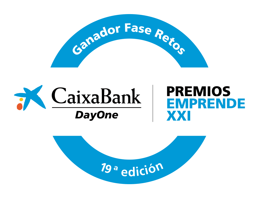 Sello Ganador Fase Retos — Premios EmprendeXXI CaixaBank DayOne, 19ª edición